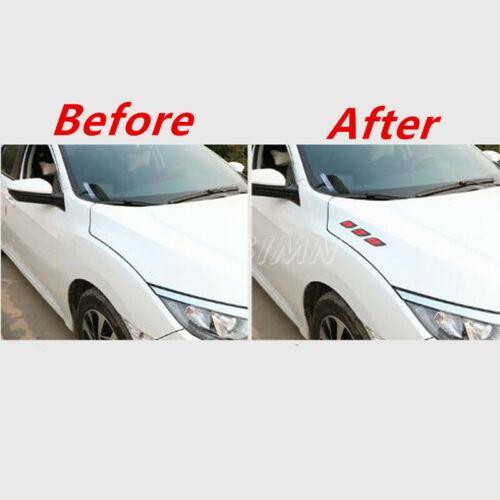 6Pcs Car Vent Edge Bumper 3D Reflective Stickers Decals Carbon Fiber ...