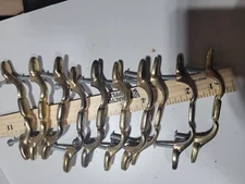 Drawer Cabinet Door Pull Handle Set Of 10 Gold Tone Floral MCM 5" Long 