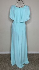 Show Me Your MuMu Sea Glass Crisp Hacienda Maxi Dress Gown Women’s Size XL NEW