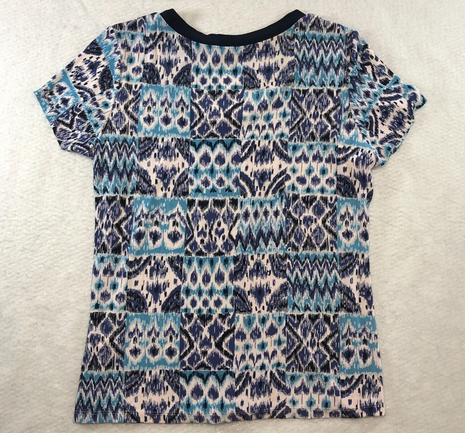 Top Citiknits Mujer Talla L Azul I Kat Pullover Manga Corta Elastizado Nuevo con Etiquetas Foto 3 de 4