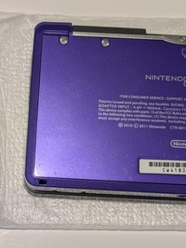 Nintendo 3DS Midnight Purple System in Box No Charger* Mario 2 Included*Used*