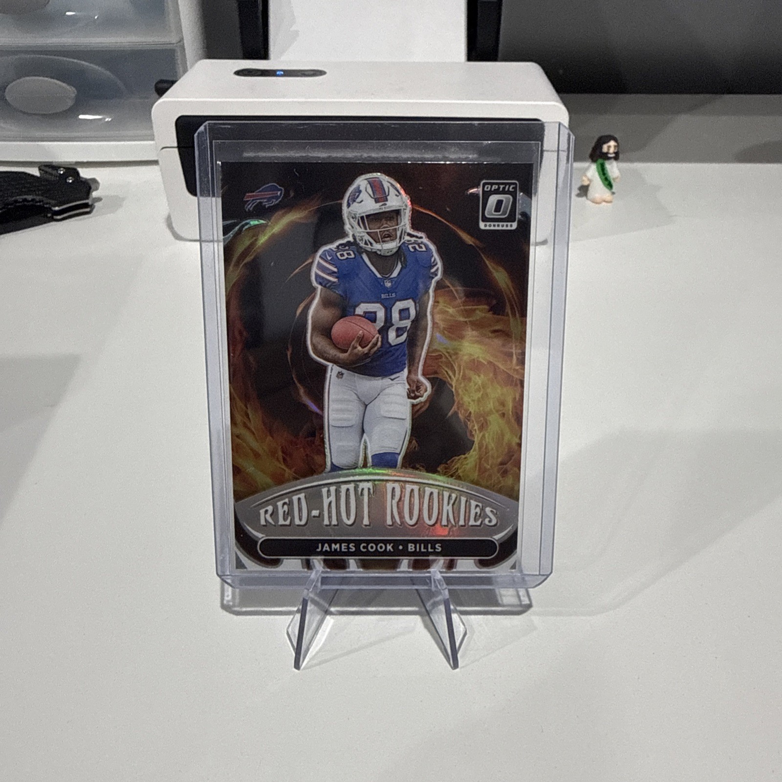 2022 Optic JAMES COOK Red Hot Rookies Silver Holo Rookie RHR-6 Buffalo Bills NFL