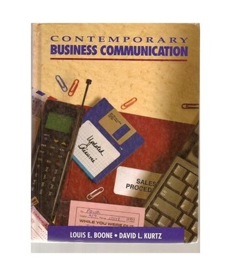 Contemporary Business Communication, Boone, Louis E.