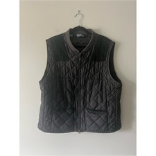 Polo Ralph Lauren Hunting Shooting Vest Quilted Suede Trim Men's XXL