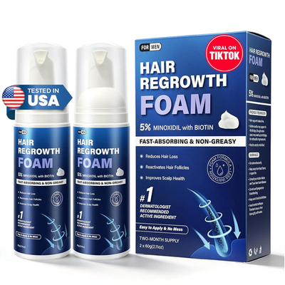 #ad 5% Minoxidil Foam for Men Fast Absorbing Non Greasy Hair Regrowth Treatment for $36.99