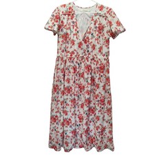 Christy Dawn The Dawn Dress Floral Vermilion Bloom Medium Deadstock Fabric