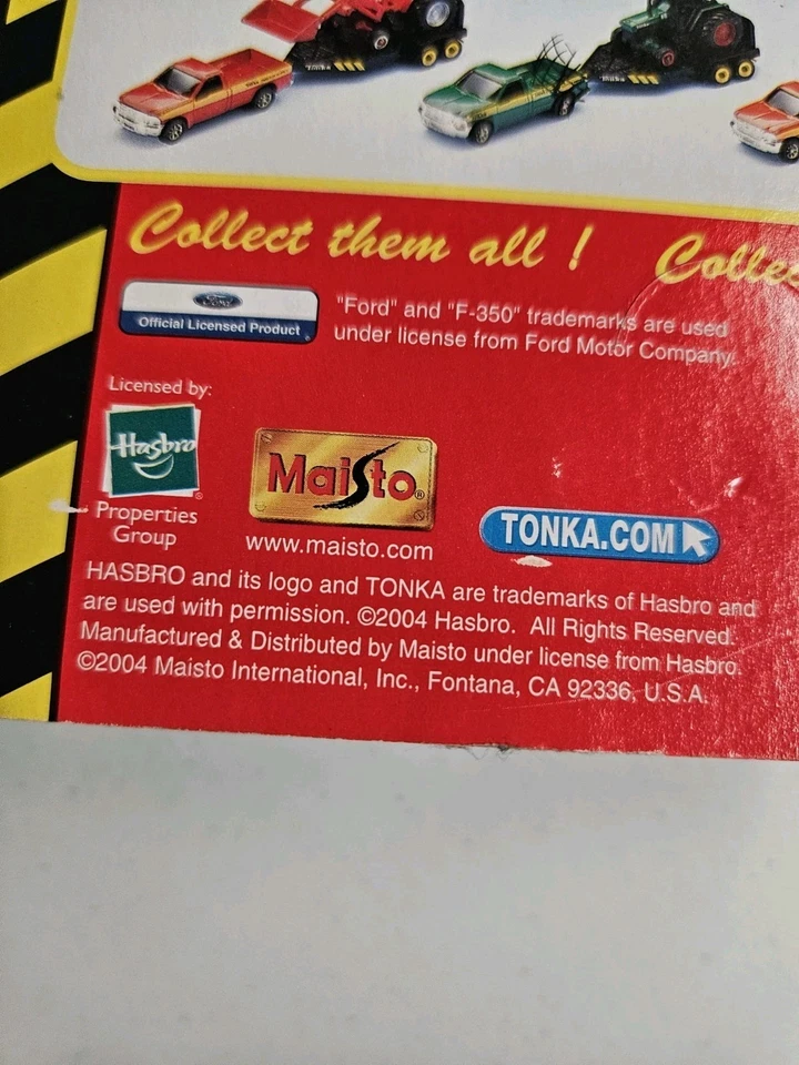 NIP Tonka Farm Die Cast Collection Ford F350 Truck Tractor & Trailer Hasbro 2004 - Image 3 of 4