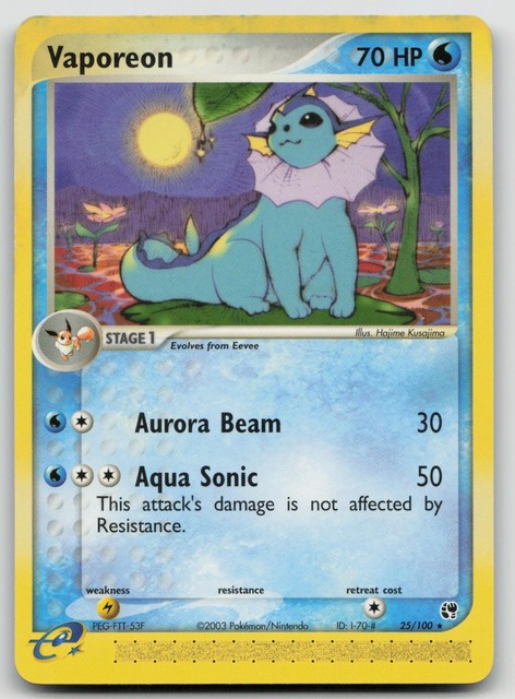 Vaporeon [Reverse Holo] #25 (Sandstorm (2003))