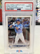 2022 TOPPS COMPLETE SET 582 MONTGOMERY CLUB #660 BOBBY WITT JR. ROOKIE RC PSA 10