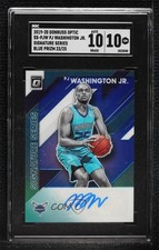 2019 Panini Donruss Optic Blue Prizm 23/25 PJ Washington Jr SGC 10 GEM Auto 04u1