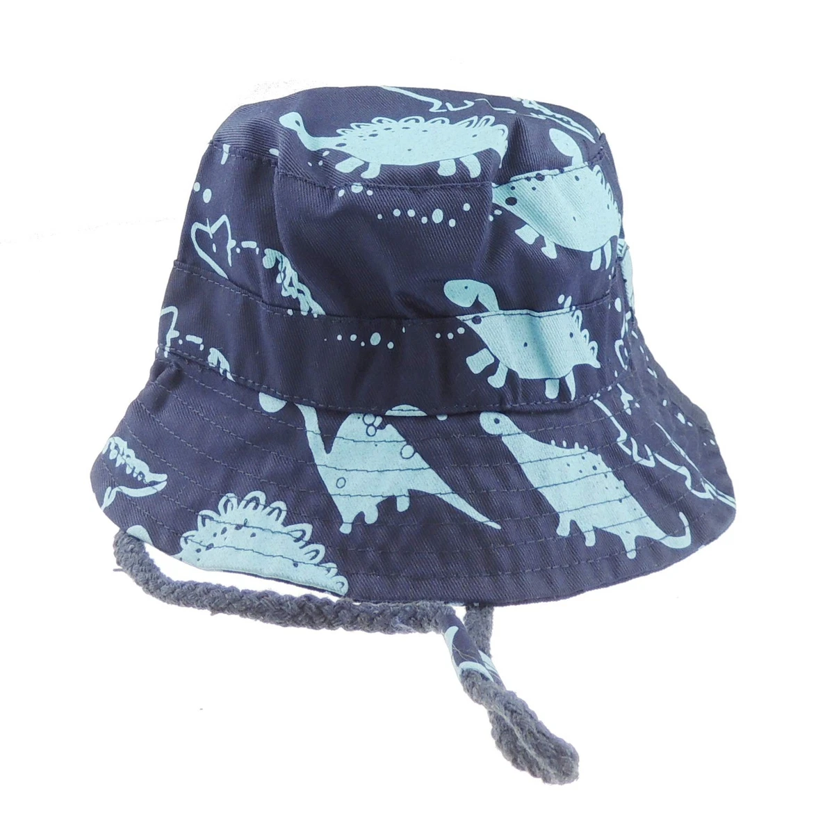 Baby Boys Cotton Sun Hat Fisherman Bucket Cap – Navy Blue 48 cm