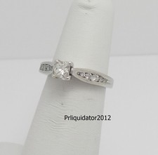 1/2CT Natural Princess Diamond Anniversary Wedding Bridal Ring 14K White Gold