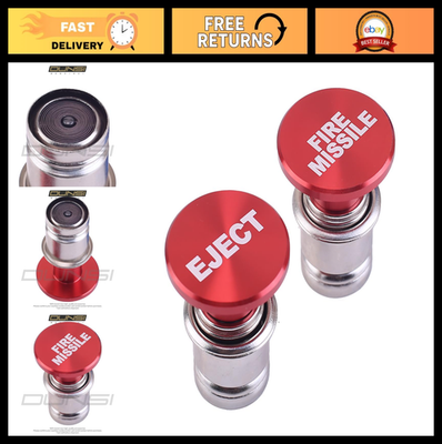 fire missiles cigarette lighter button 2pcs Eject Fire Missiles Cigarette Lighter Button - 12V Power Cover for  Cars & T