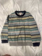 Cat Jack Boys Winter Sweater Size 5T Gray Long Sleeve Pullover Striped
