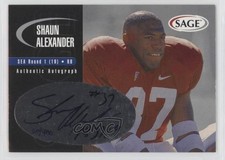 2000 SAGE Auto Silver 60/400 Shaun Alexander #A2 Auto 1u6