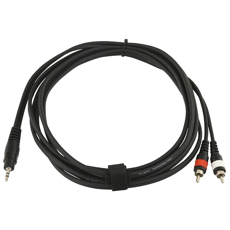 Y-Kabel Klang Jack plug mini stereo to 2x Cinch 3 m Kabel NEU 1990₽