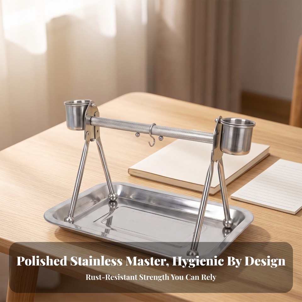 Stainless Steel Bird Perch Easy-Topetpure Supply Stable for Training ...