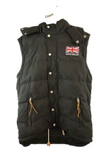 JACK WILLS Black Padded Gilet size M Mens Hooded Vest Casual Outdoors 023966