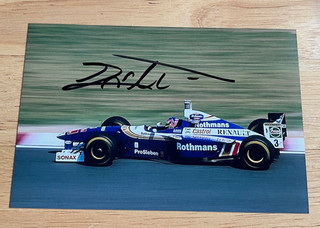 Jacques Villeneuve hand signed photo 15x10cm 1997 Williams FW19 Renault