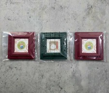Creative Memories Mini Photo Frame Ornaments 3"x3" Christmas Set of 3 NEW