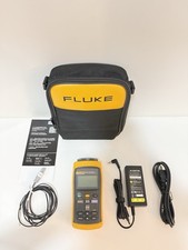 FLUKE 1523 REFERENCE THERMOMETER W/ PROBE & BAG (FREE SHIPPING ) TESTED