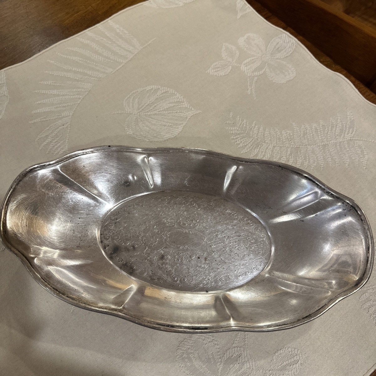 National Silver On Copper Silver Plated 1023 Serving Platter