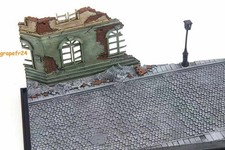 1:72 Scale Wwii European Street Battle Scene, Finished Military Diorama Display