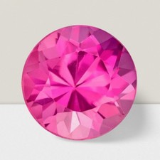 Pink Tourmaline Round Cut Gemstone 0.60 Cts - 6 mm VVS Loose Gem 