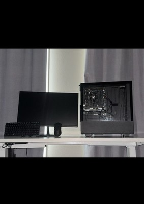 Custom PC with Monitor and Keyboard