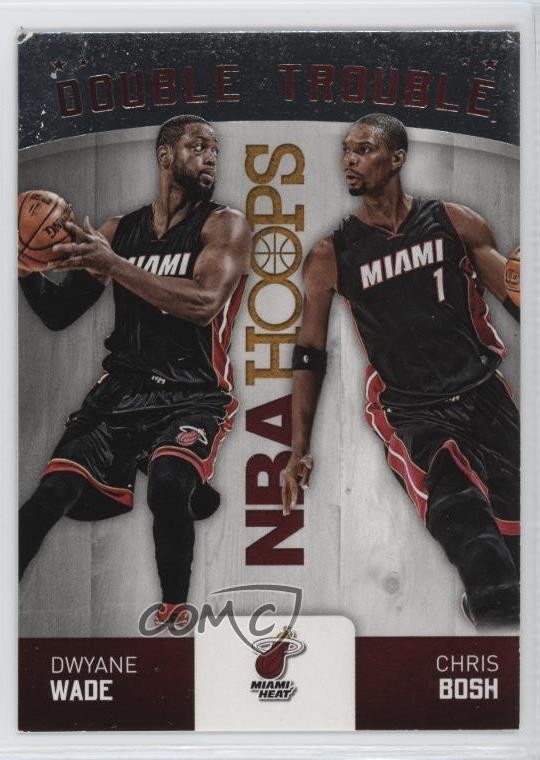 2015-16 Panini NBA Hoops Double Trouble Dwyane Wade Chris Bosh #8 HOF 1o1f