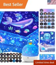 Kids Night Light Projector with 21 Film Scenes and 360 Rotation