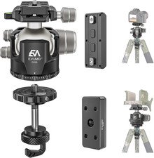 DX55 Ball Head with Conversion Kit for BOG Deathgrip Shooting Tripod, Includes 5