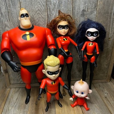 Disney Pixar Incredibles 2 Parr Family Action Figure Lot 5pc Mr Incredible Dash