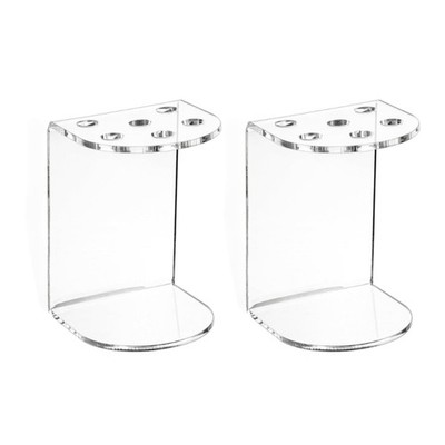 2 Pack 6 Hole Acrylic Desktop Organizers for Salon Shears Storage Solution