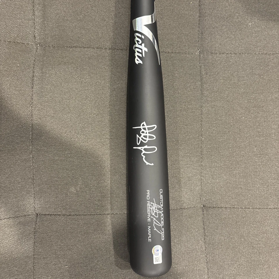 Fernando Tatis Jr. Autografiado Negro Jugador Modelo Victus Bat Padres Beckett Foto 2 de 3