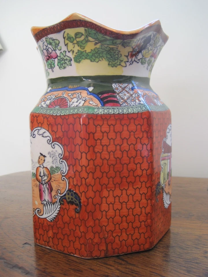 ANTIQUE MASON'S IRONSTONE CHINESE FIGURES IN A GARDEN - Image 4 of 4