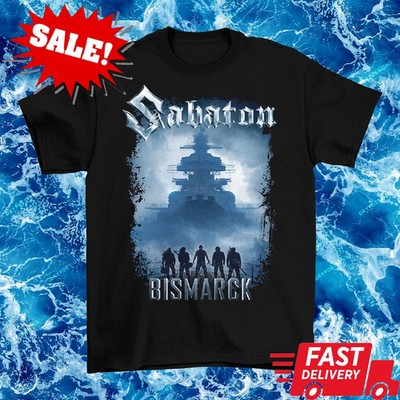 Sabaton Band Bismarck Shirt Classic Black Unisex Power Metal Graphic Tee S-5XL