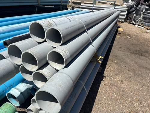 PVC Pipe - 6" x 10' - SCH40 - Conduit - Plastic Pipe, Industrial Tubing