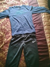 Nike Long Sleeve Shirt Pants Jogger Tracksuit Boy's Youth 2pc Set Size 7 New