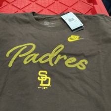 San Diego Padres Brown Tee Shirt Stitched NWT Xxl Nike