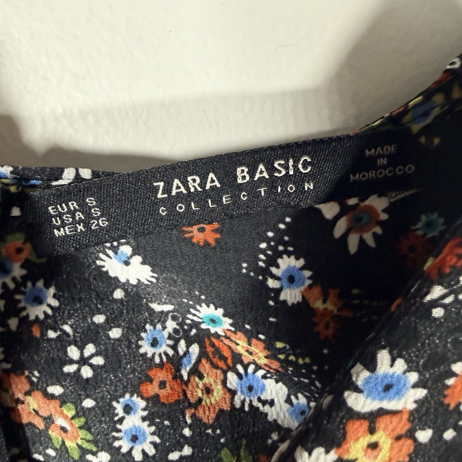 Zara Basic Floral Patchwork Romper Black Long Sle… - image 4