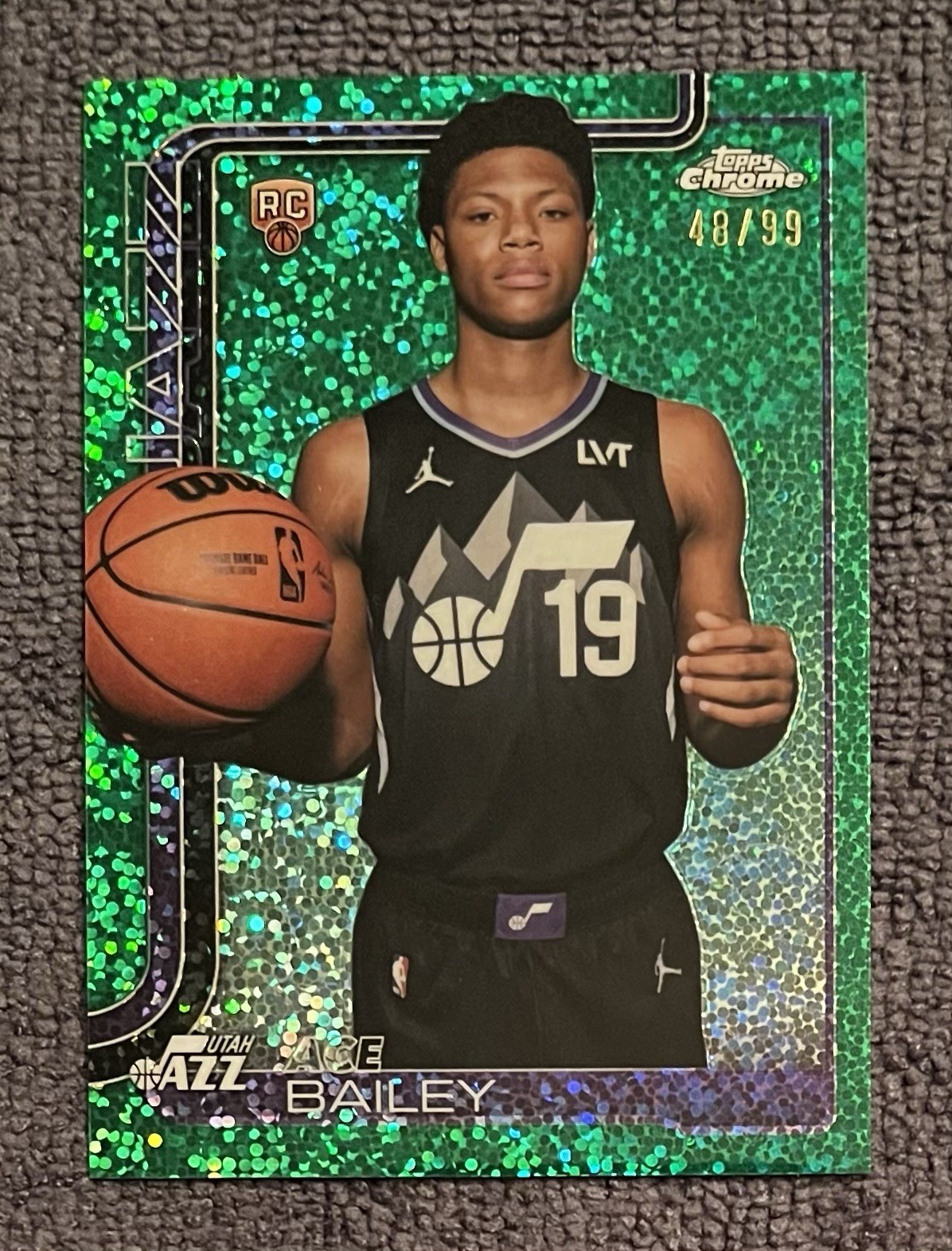 2025-26 Topps Chrome Image Variation Short Print Green Speckle Ace Bailey /99