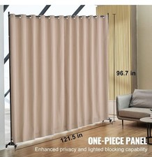 VEVOR Room Divider Portable Panel Room Divider with Wheels 118.5"x94.7" Gray