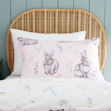 Catherine Lansfield Bunny Tails Ditsy Duvet Cover Set With Pillowcase Reversible