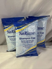 3 Pack Clean Life No Rinse Shampoo Cap Latex & Alcohol Free NEW (sealed)