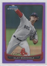 2012 Bowman Chrome Purple Refractor 55/199 Clay Buchholz #204 06l5
