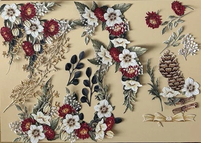 Carnation Crafts-Christmas Awaits - Fully Adorned / Floral Double Sided Die Cuts