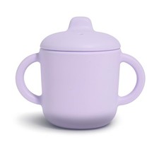 Small Silicone Sippy Cup Handles Leak Proof No Spill 5oz Toddler Soft Lilac