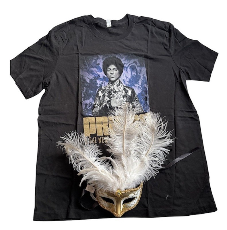 PRINCE ESSENCE FEST NOLA 2014  TSHIRT XL & MASK & ESSENCE MAGAZINE & MEMORIAM