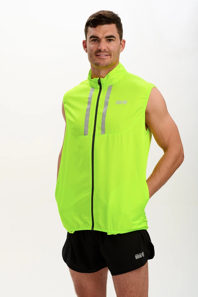 Men's Pace Running Gilet - Lightweight Windproof Reflective Trim & Two Pocket... - Image 3 of 4